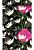 papel pintado magnolia negro y rosa