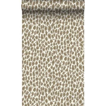 papel pintado piel de leopardo beige