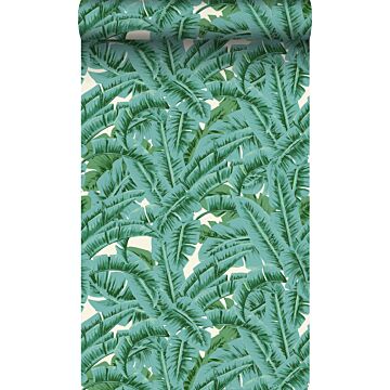 papel pintado hojas de palmera verde