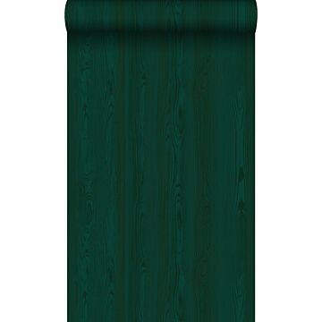 papel pintado tablas de madera fresca verde esmeralda