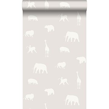 papel pintado animales gris cálido grisáceo brillante