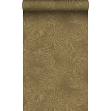papel pintado diseño 3D hojas oro