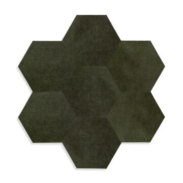 paneles eco-cuero autoadhesivos  hexágono verde oliva agrisado