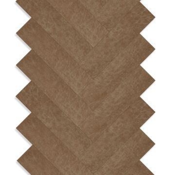 paneles eco-cuero autoadhesivos  chevron marrón coñac